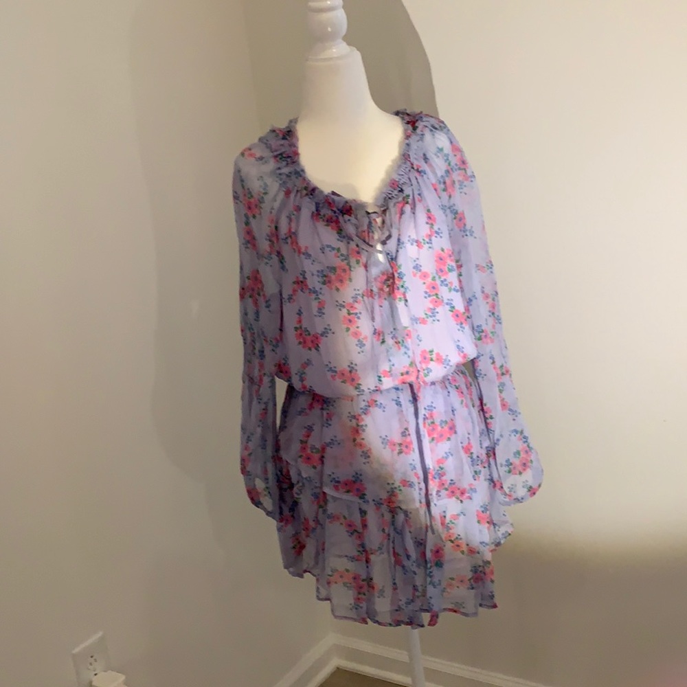 LoveShackFancy popover dress, wisteria lilac M NWT